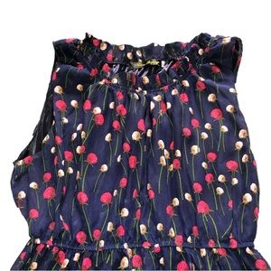 Women’s Size XL | Flowy Maxi Dress in Navy Blue with Flower Prints